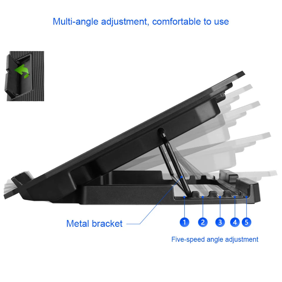 Adjustable Laptop Cooling Pad, Cooler Stand