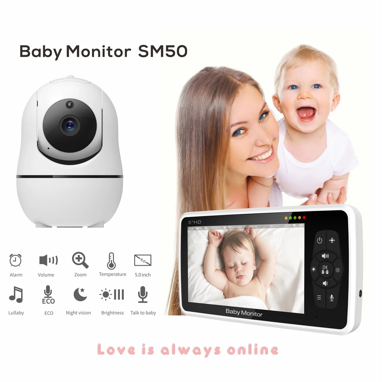 Baby Monitor with Camera and Audio