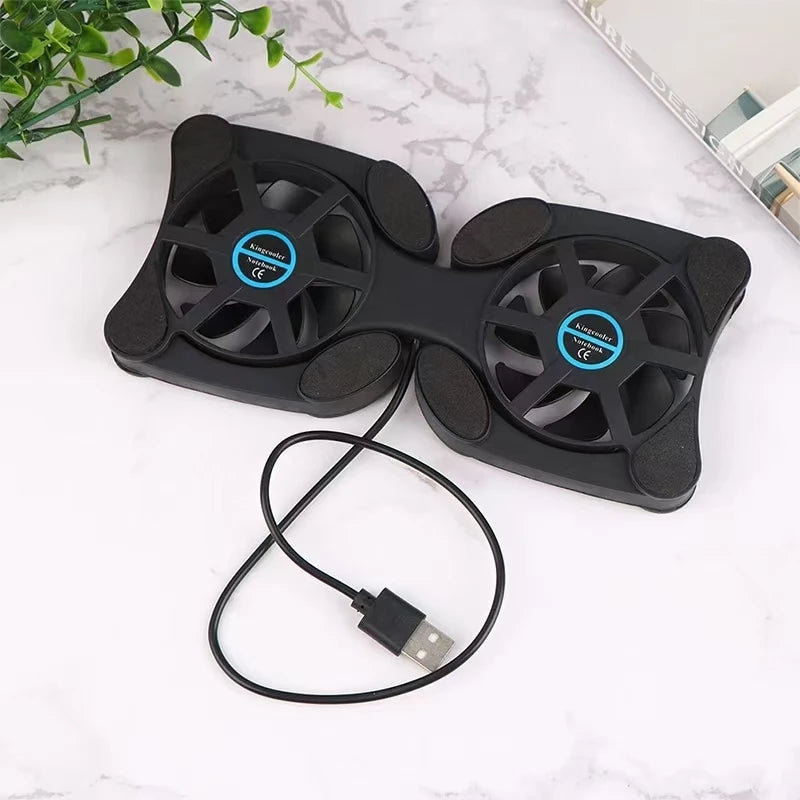 Foldable USB Mini Laptop Fan Stand, Notebook Cooler, Cooling Pad