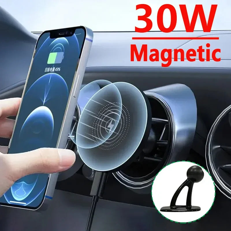 Magnetic Wireless Car Charger, Phone Holder