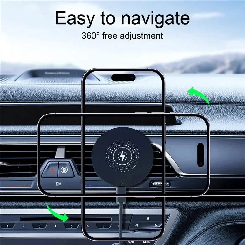 Magnetic Wireless Car Charger, Phone Holder