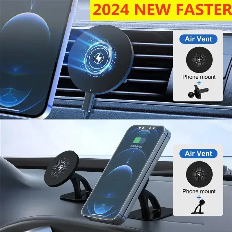 Magnetic Wireless Car Charger, Phone Holder