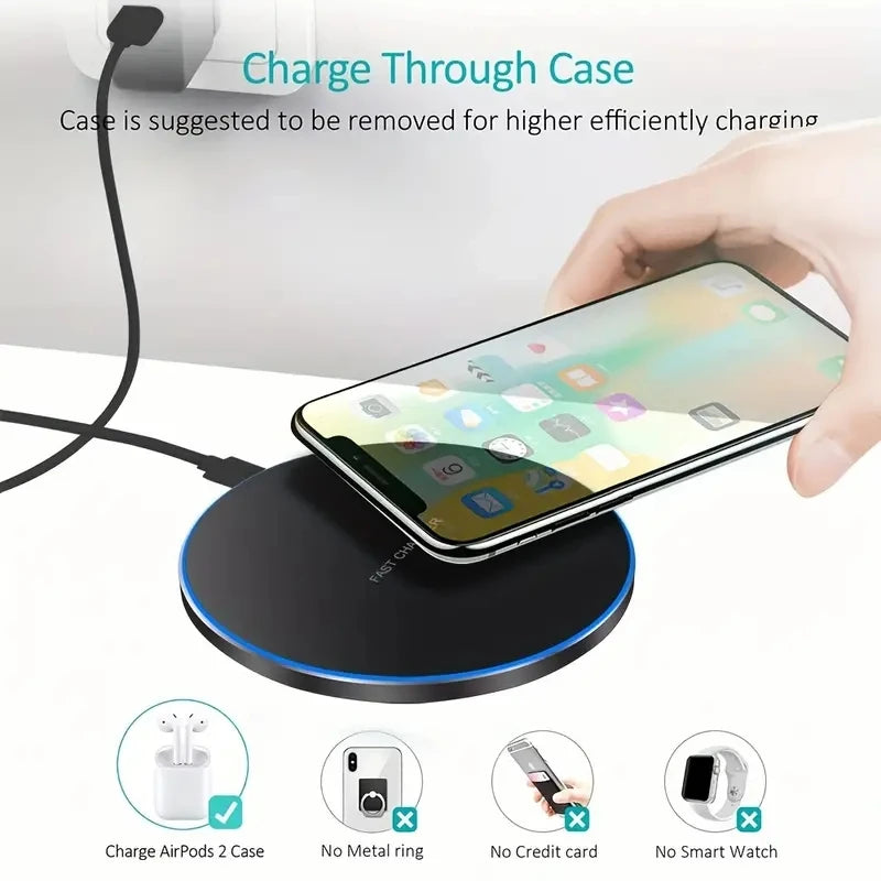 Wireless induction fast charging pad, dock station