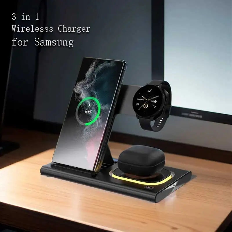 Wireless Charger Stand Pad for iPhone, Fast Charging Dock Station