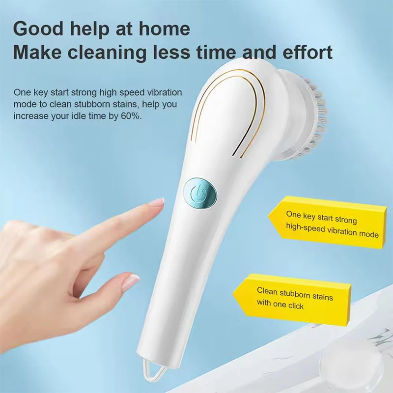 Multifunctional Electric Brush Cleaner, 360 Degree Rotation