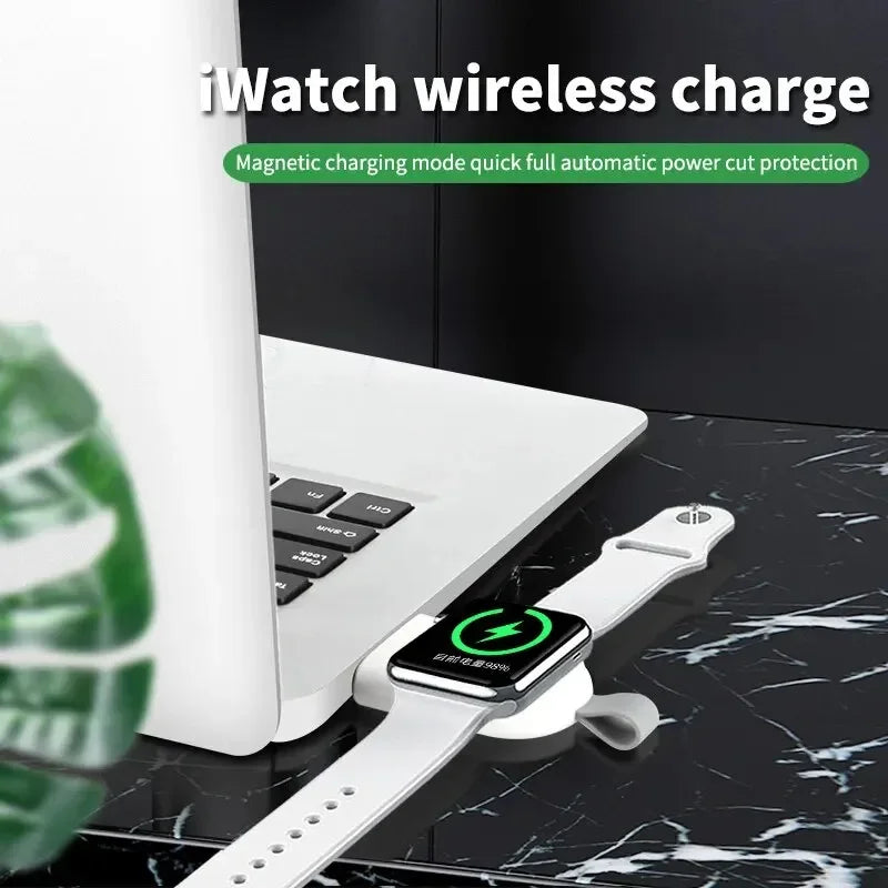 Magnetic Fast Wireless Charger for Apple Watch, USB Portable Charging Station