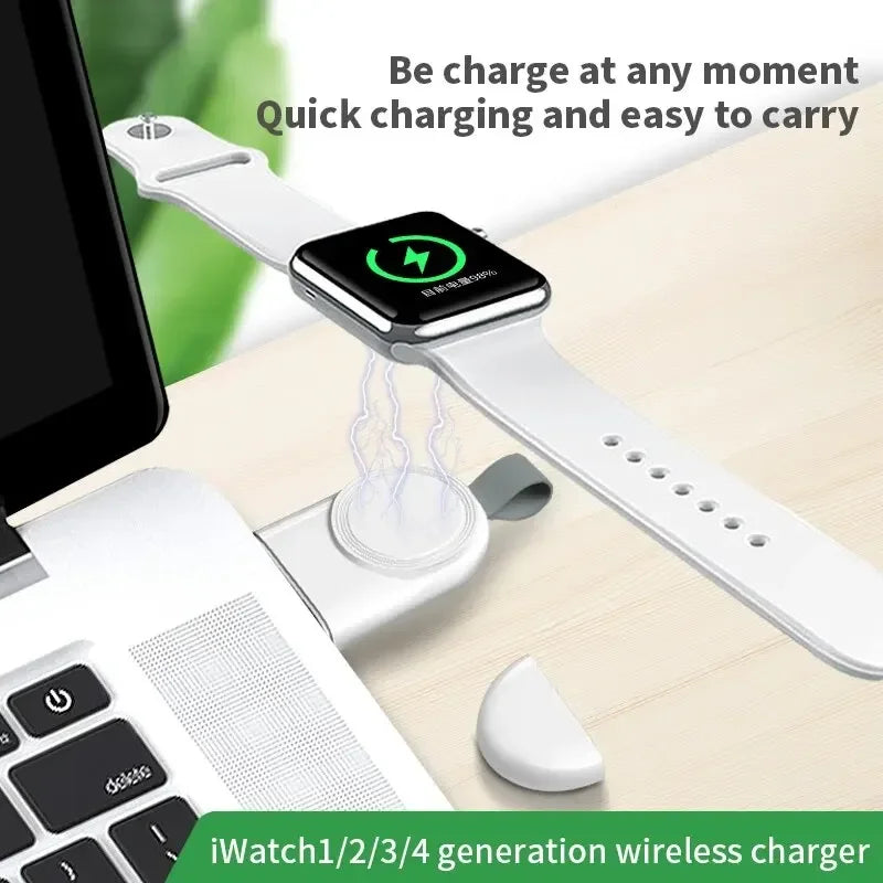 Magnetic Fast Wireless Charger for Apple Watch, USB Portable Charging Station