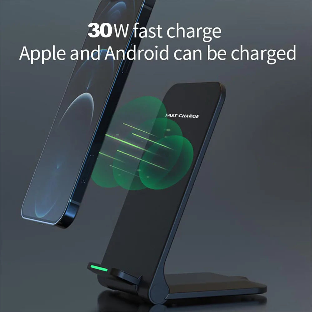 Stand Pad Wireless Charger for Phone, Induction Fast Charging